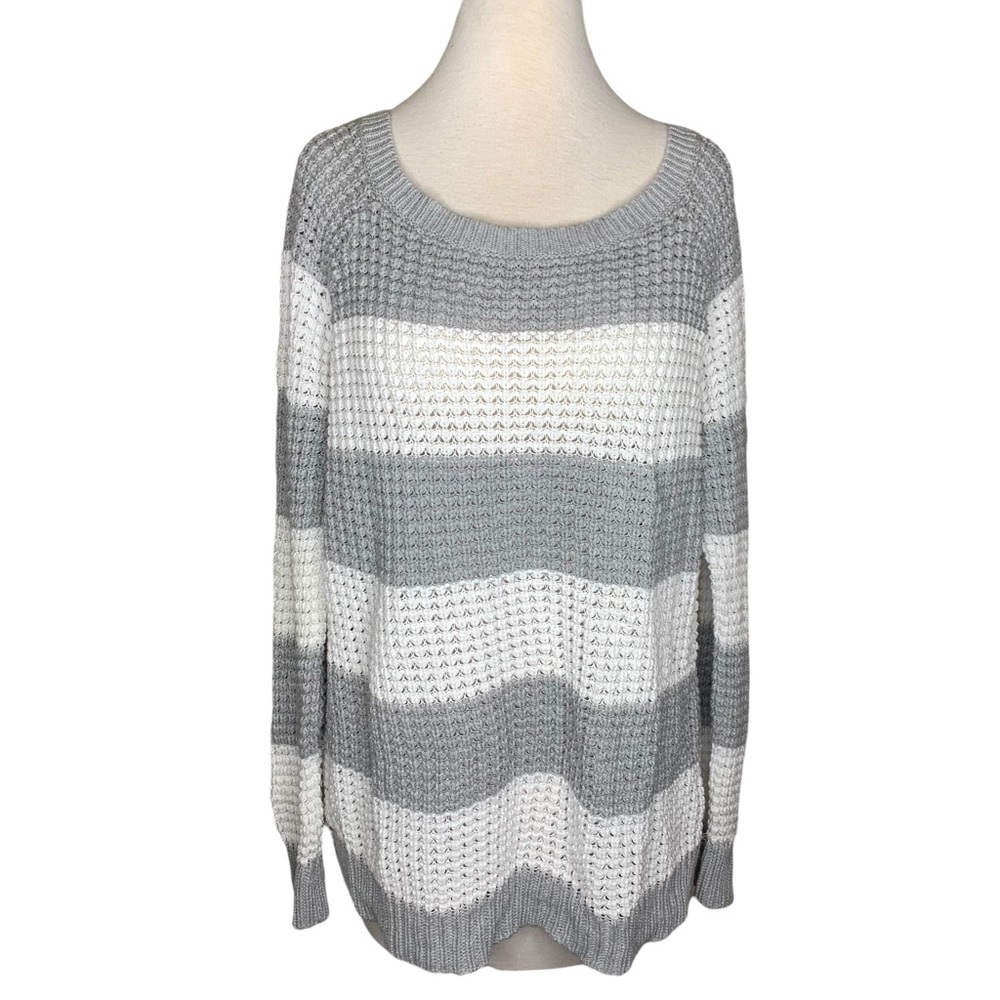 American Eagle striped jegging fit knit sweater